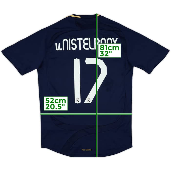 2007-08 Real Madrid Away Shirt v. Nistelrooy #17 - 8/10 - (L)