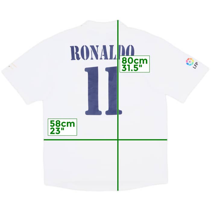 2002-03 Real Madrid Centenary Home Shirt Ronaldo #11 - 8/10 - (L)