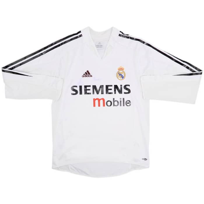 2004-05 Real Madrid Home L/S Shirt Beckham #23 - 5/10 - (S)
