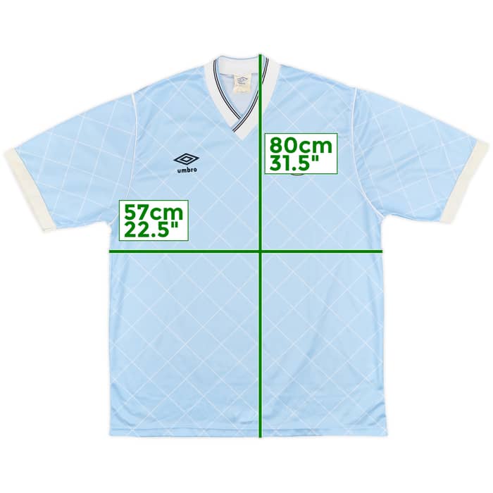 1987-89 Manchester City Home Shirt - 10/10 - (L)