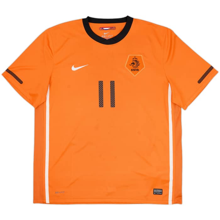 2010-11 Netherlands Home Shirt Robben #11 - 6/10 - (XL)