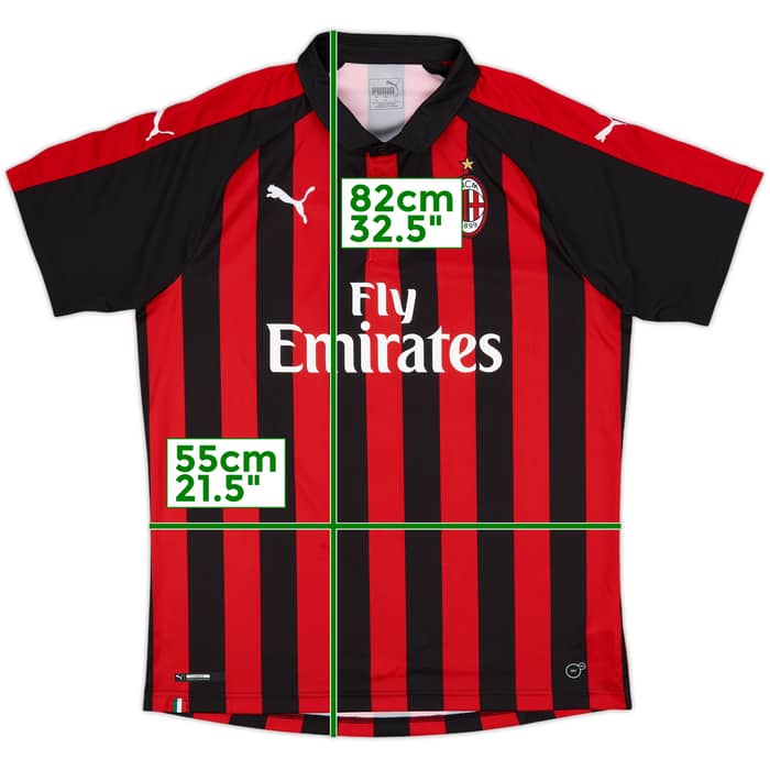 2018-19 AC Milan Home Shirt - 9/10 - (XL)