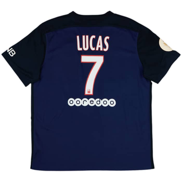 2016-17 Paris Saint-Germain Home Shirt Lucas #7 - 5/10 - (XL)