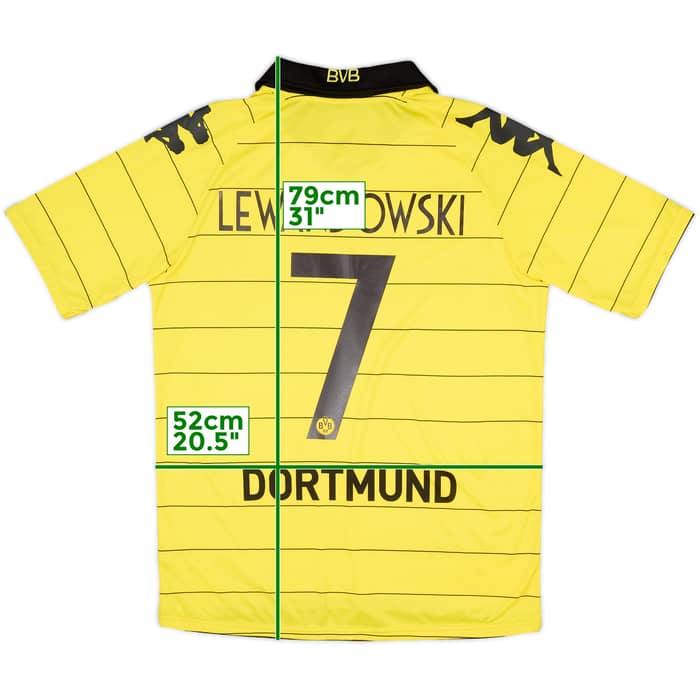 2010-11 Borussia Dortmund Home Shirt Lewandowski #7 - 9/10 - (M)