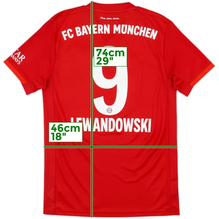 2019-20 Bayern Munich Home Shirt Lewandowski #9 - 9/10 - (S)