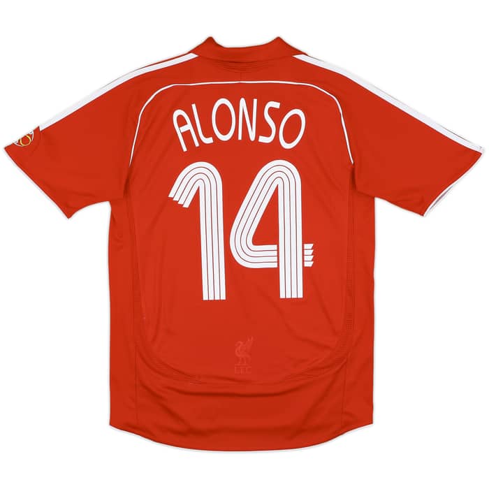 2006-08 Liverpool Home Shirt Alonso #14 - 6/10 - (S)