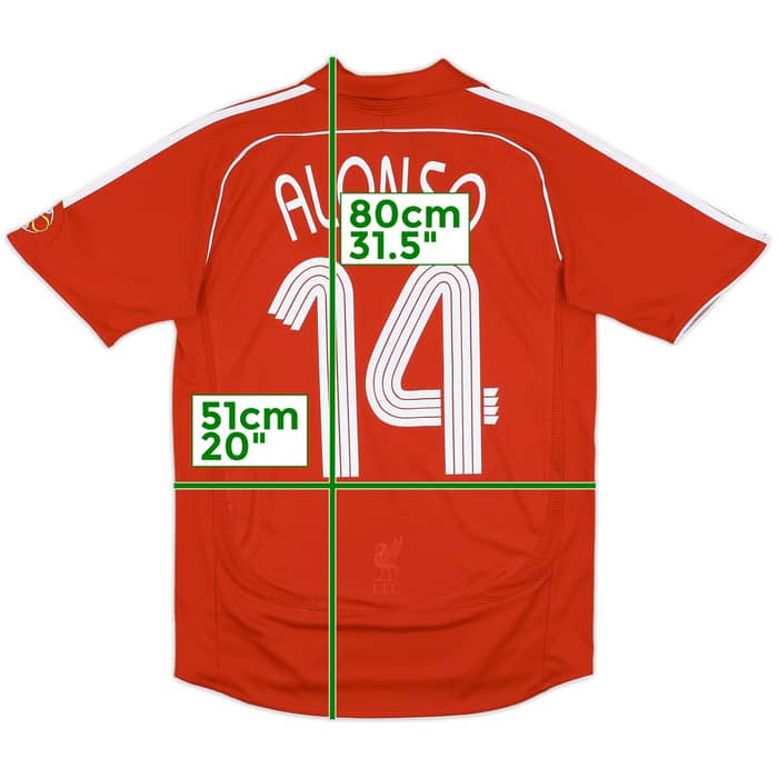 2006-08 Liverpool Home Shirt Alonso #14 - 6/10 - (S)