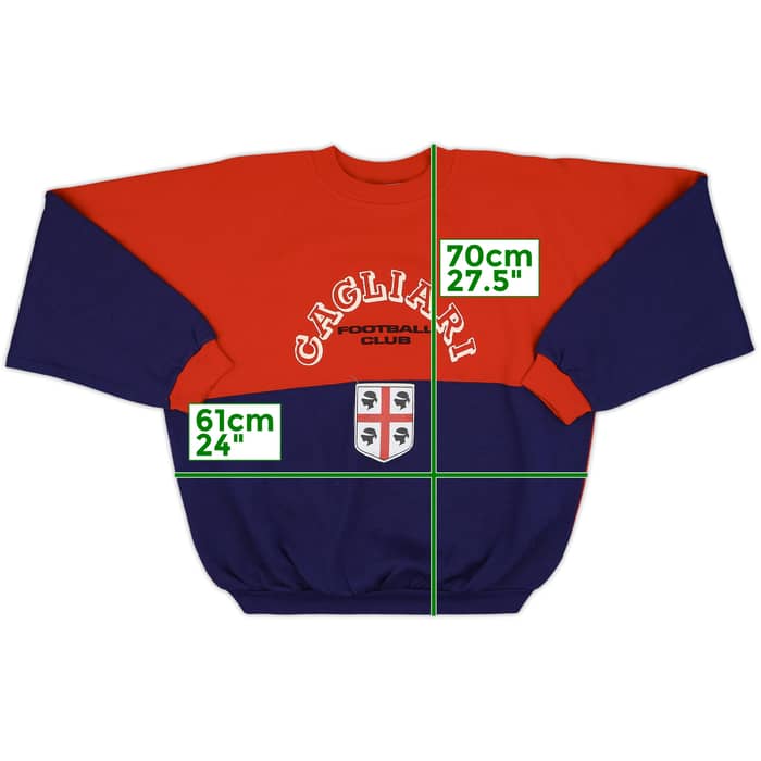 1990-91 Cagliari Le Felpe Dei Grandi Club Sweat Top - 8/10 - (L)