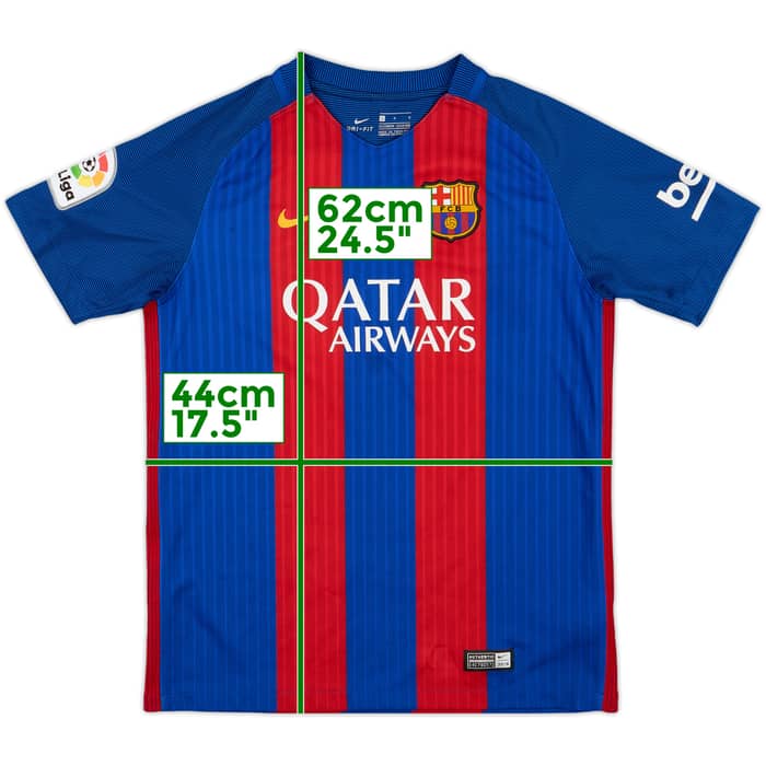 2016-17 Barcelona Home Shirt - 8/10 - (L.Boys)