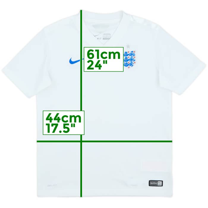 2014-15 England Home Shirt - 7/10 - (L.Boys)