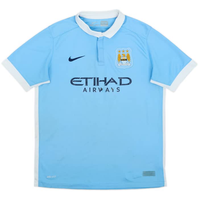 2015-16 Manchester City Home Shirt Kun Aguero #10 - 5/10 - (XL.Boys)