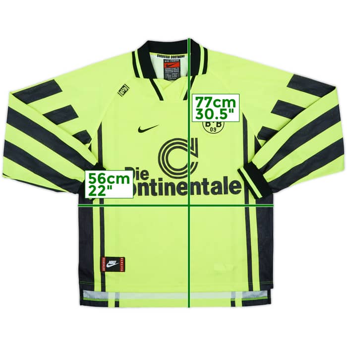 1996-97 Borussia Dortmund Home L/S Shirt - 8/10 - (L)