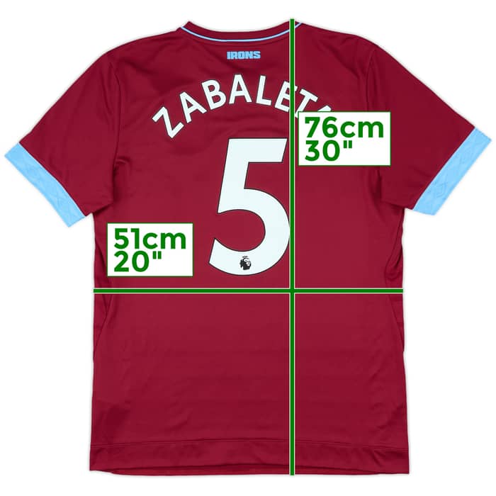 2018-19 West Ham Home Shirt Zabaleta #5 (L)