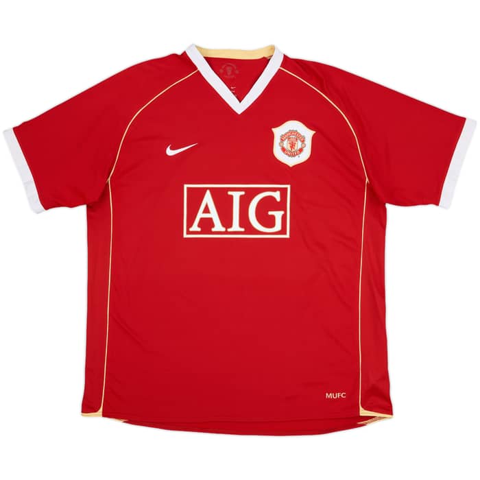 2006-07 Manchester United Home Shirt Scholes #18 - 8/10 - (XL)
