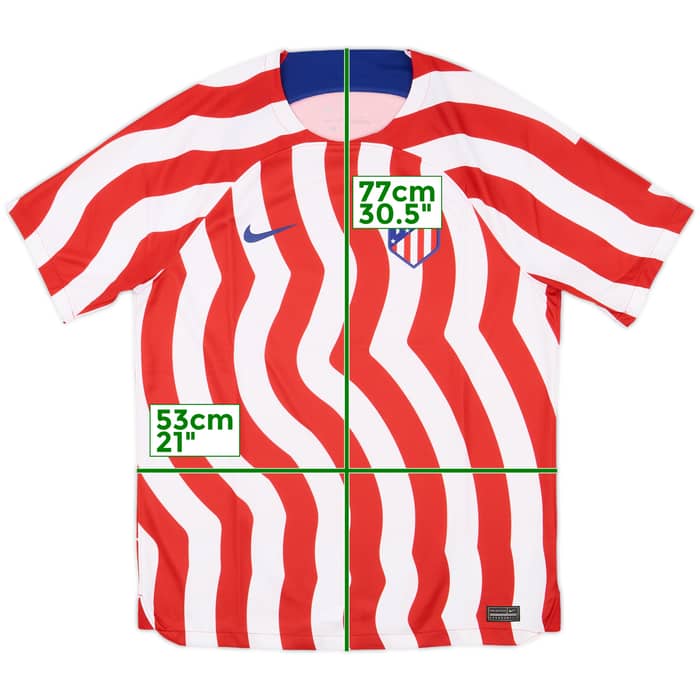 2022-23 Atletico Madrid Home Shirt - 10/10 - (L)