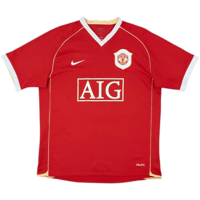 2006-07 Manchester United Home Shirt Scholes #18 - 8/10 - (L)