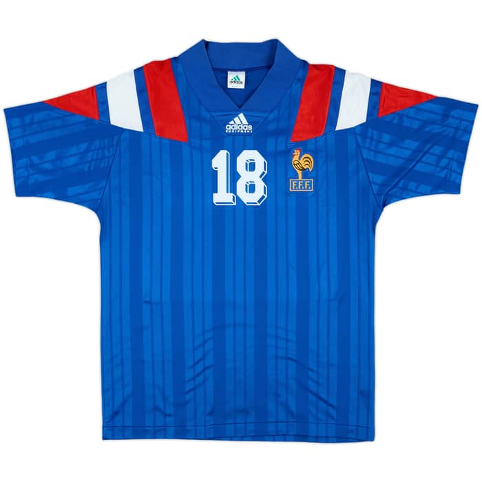 1992-94 France Home Shirt Cantona #18 - 8/10 - (M)