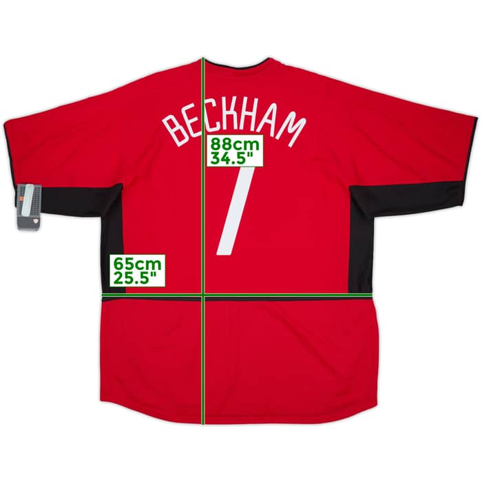 2002-04 Manchester United Home Shirt Beckham #7 (XXL)