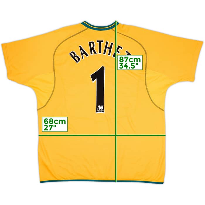 2000-02 Manchester United GK S/S Shirt Barthez #1 - 8/10 - (XXL)