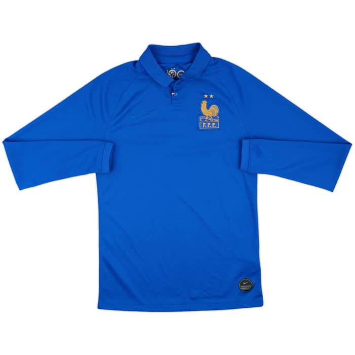 2019 France Centenary Home L/S Shirt - 9/10 - (S)