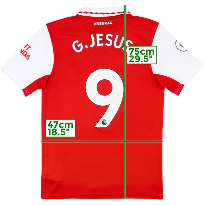 2022-23 Arsenal Home Shirt G.Jesus #9 - 9/10 - (S)