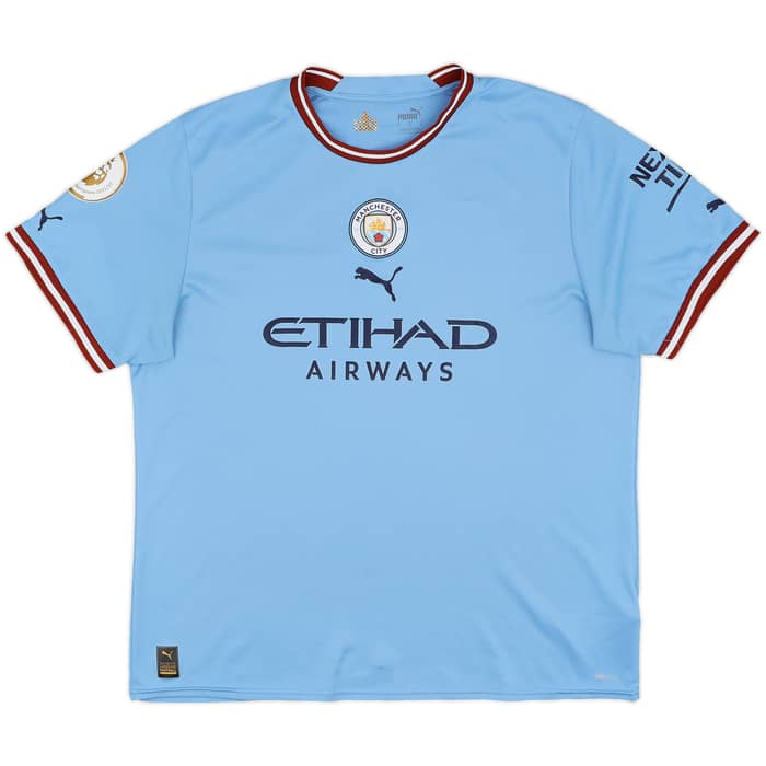 2022-23 Manchester City Home Shirt Haaland #9 - 7/10 - (XL)