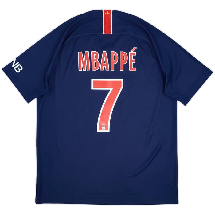 2018-19 Paris Saint-Germain Home Shirt Mbappe #7 - 8/10 - (L)