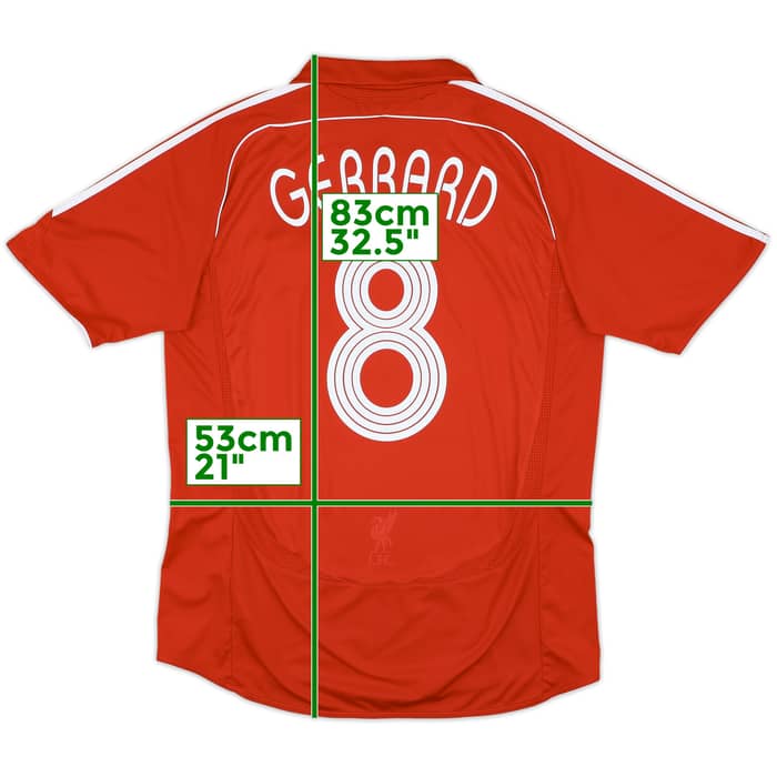 2006-08 Liverpool Home Shirt Gerrard #8 - 7/10 - (L)