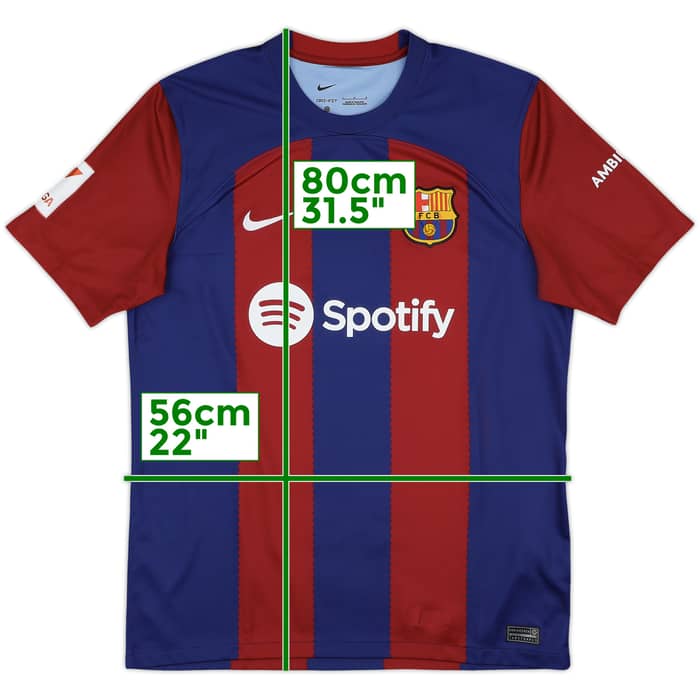 2023-24 Barcelona Home Shirt - 10/10 - (L)