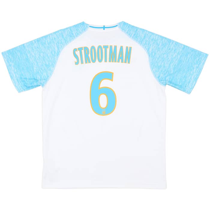 2018-19 Olympique Marseille Home Shirt Strootman #6 - 8/10 - (XL)