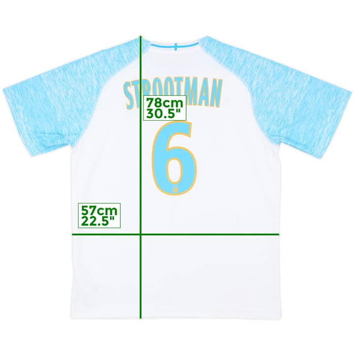 2018-19 Olympique Marseille Home Shirt Strootman #6 - 8/10 - (XL)