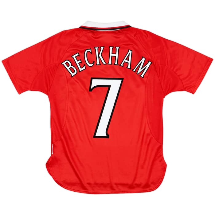 1999-00 Manchester United 'CL Winners' Shirt Beckham #7 - 8/10 - (M)