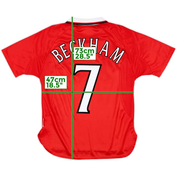 1999-00 Manchester United 'CL Winners' Shirt Beckham #7 - 8/10 - (M)