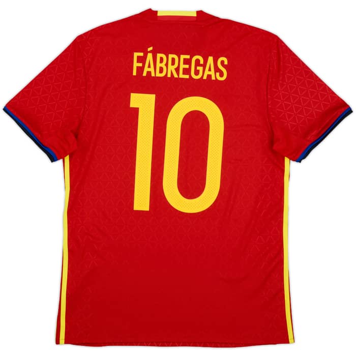 2016-17 Spain Home Shirt Fabregas #10 - 10/10 - (M)