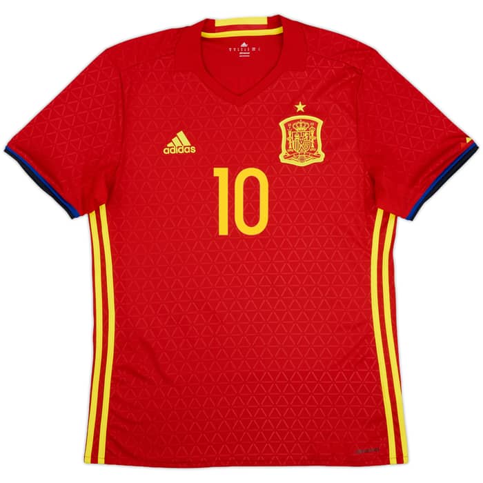 2016-17 Spain Home Shirt Fabregas #10 - 10/10 - (M)