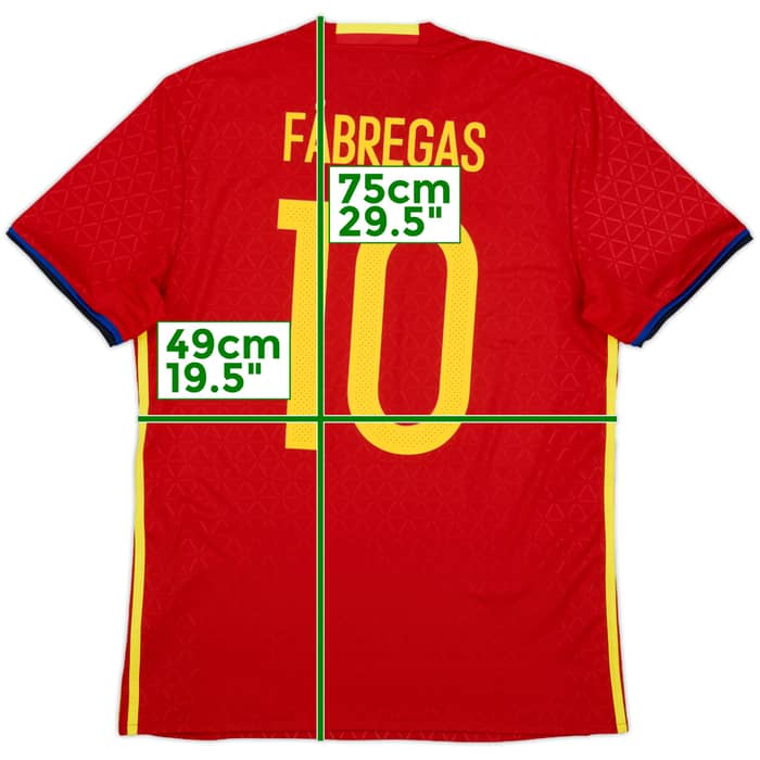 2016-17 Spain Home Shirt Fabregas #10 - 10/10 - (M)