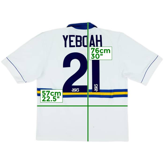 1993-95 Leeds United Home Shirt Yeboah #21 - 6/10 - (XL)