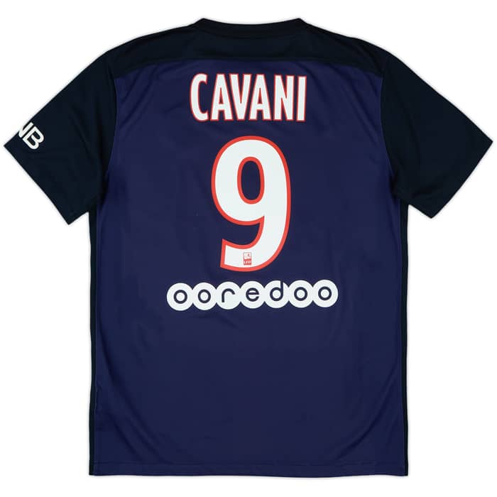 2015-16 Paris Saint-Germain Home Shirt Cavani #9 - 7/10 - (M)