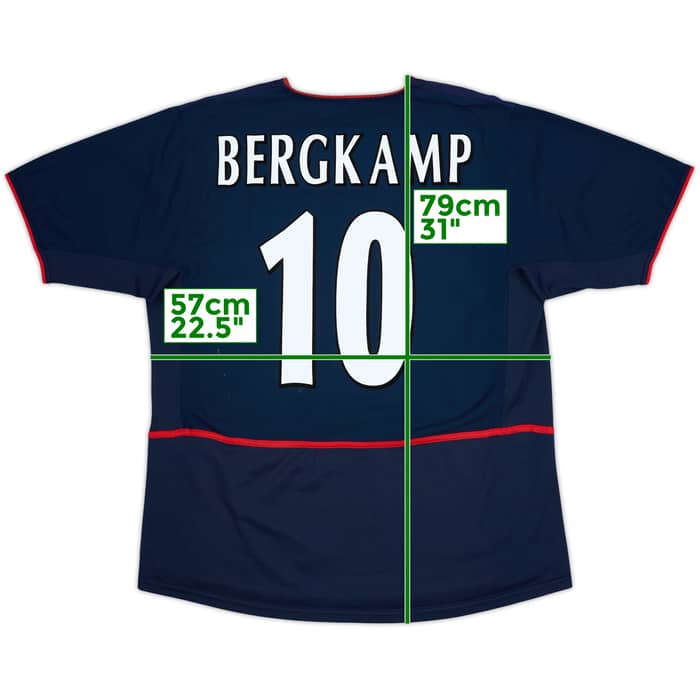 2002-04 Arsenal Away Shirt Bergkamp #10 - 6/10 - (L)