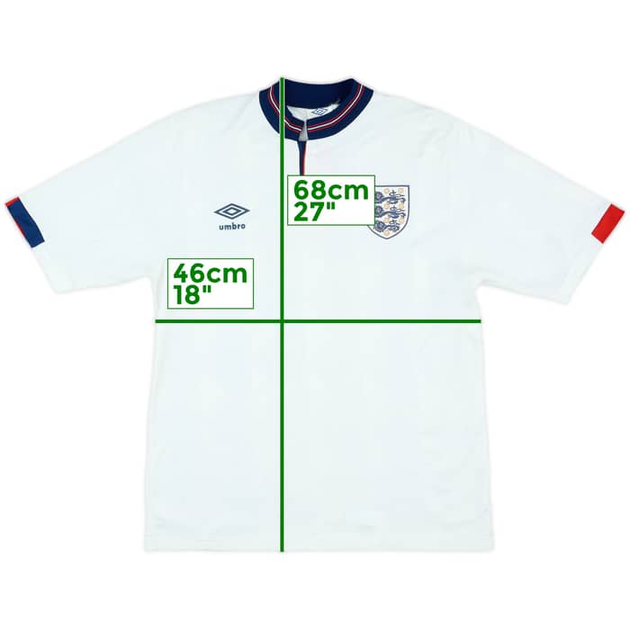1987-90 England Home Shirt - 9/10 - (M)