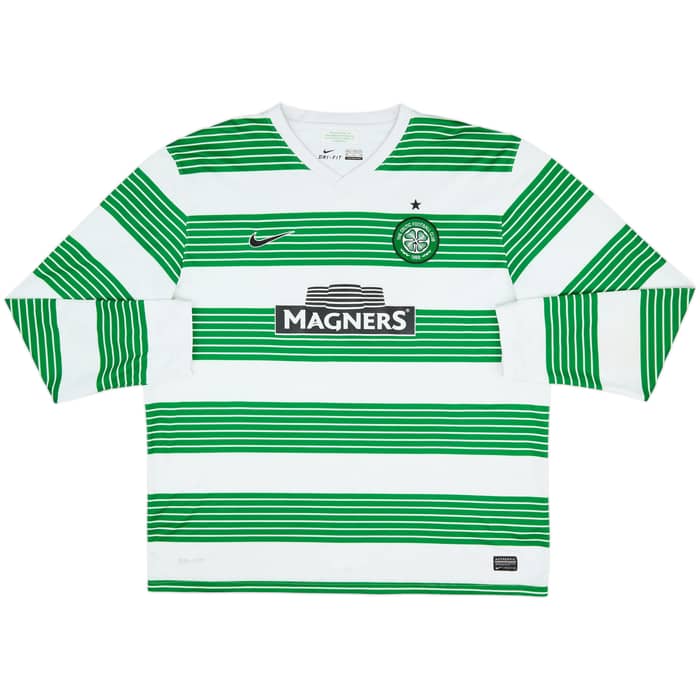 2013-15 Celtic Home L/S Shirt Virgil #5 - 7/10 - (XXL)