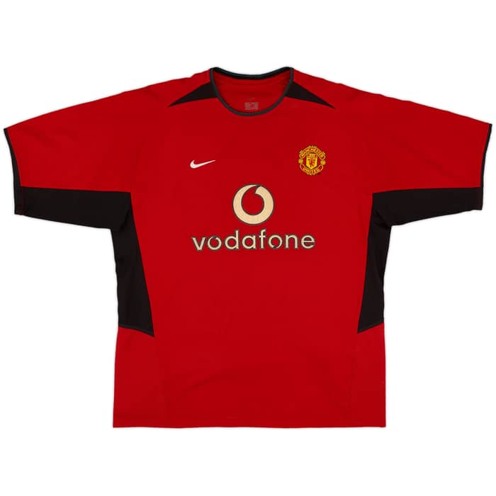 2002-04 Manchester United Home Shirt Ferdinand #6 - 8/10 - (L)