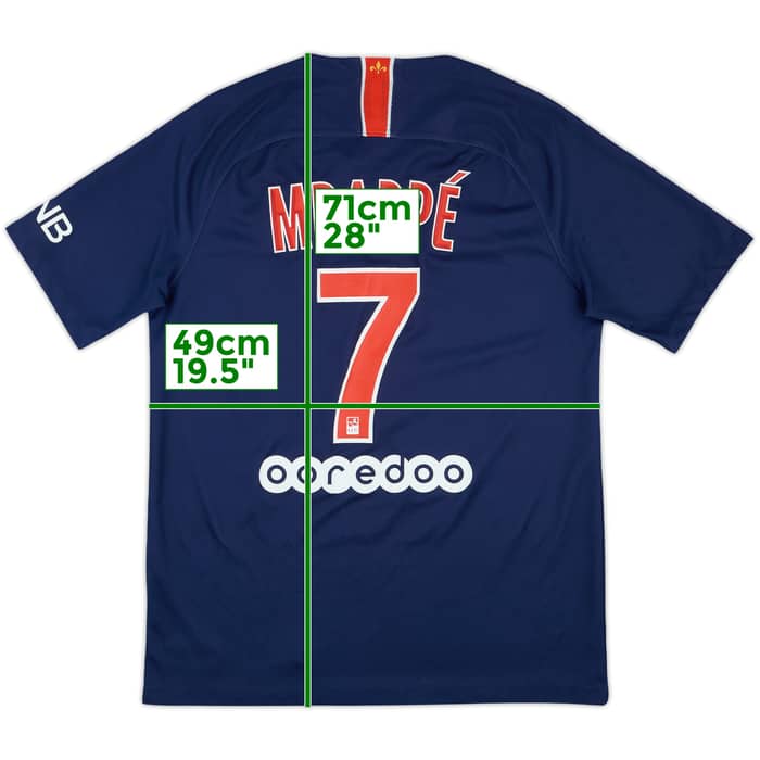 2018-19 Paris Saint-Germain Home Shirt Mbappe #7 - 7/10 - (M)