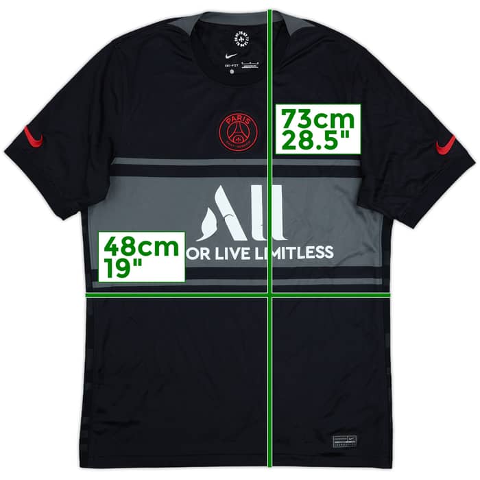 2021-22 Paris Saint-Germain Third Shirt - 5/10 - (M)