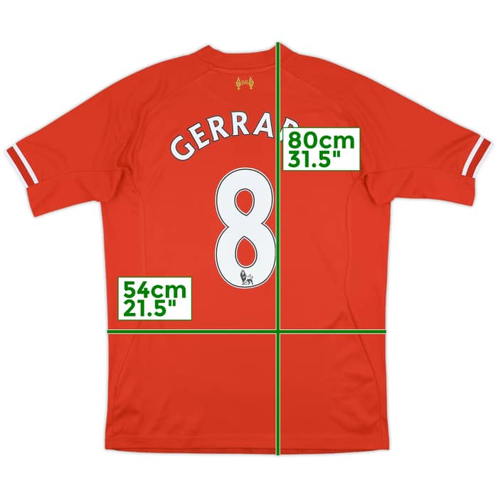 2013-14 Liverpool Home Shirt Gerrard #8 - 5/10 - (L)