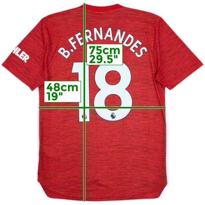 2020-21 Manchester United Authentic Home Shirt B.Fernandes #18 - 9/10 - (S)