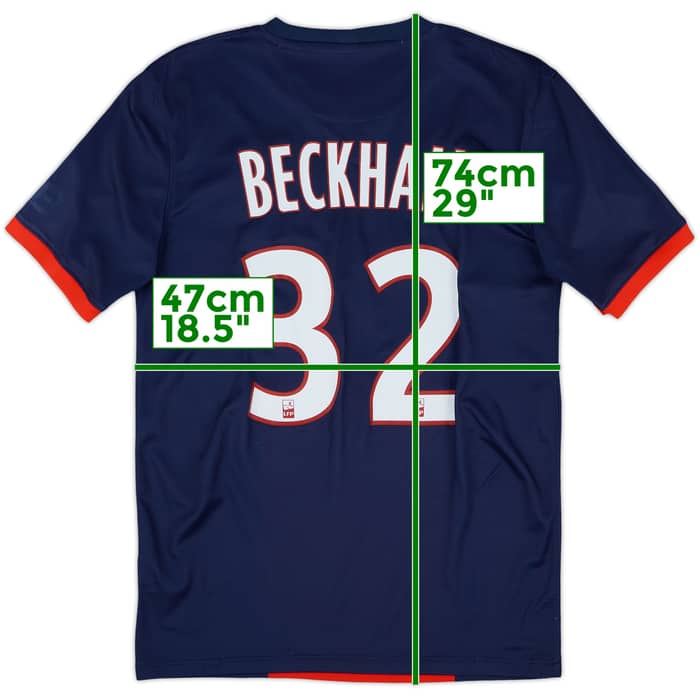 2013-14 Paris Saint-Germain Home Shirt Beckham #23 - 7/10 - (S)