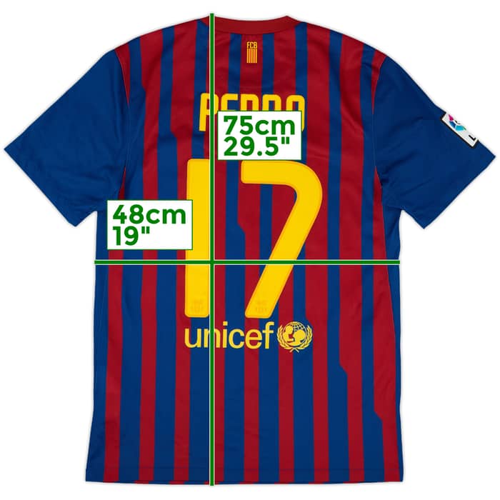 2011-12 Barcelona Home Shirt Pedro #17 - 8/10 - (S)