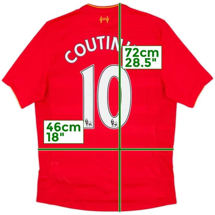 2016-17 Liverpool Home Shirt Coutinho #10 - 6/10 - (S)