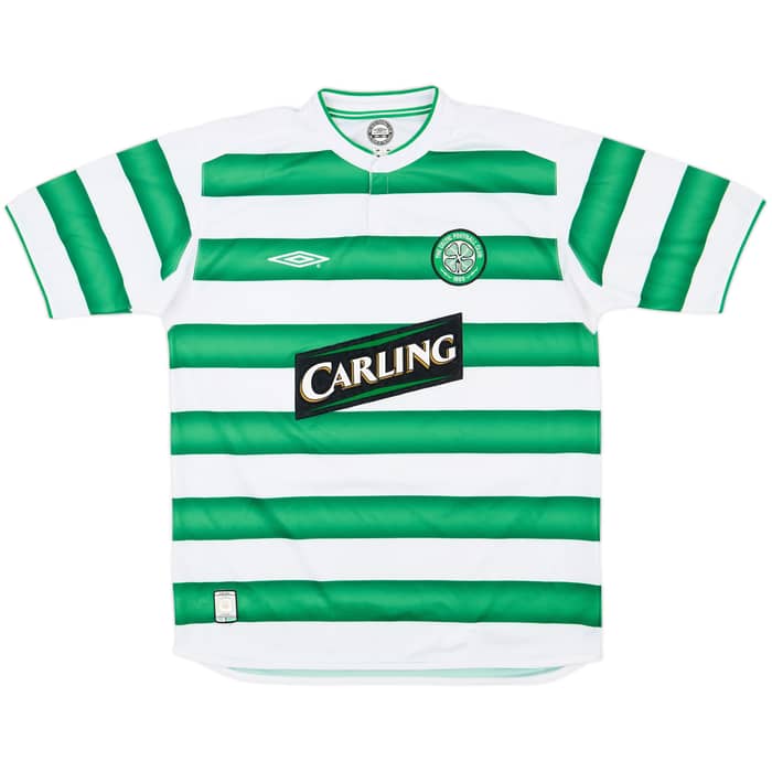 2003-04 Celtic Home Shirt Lennon #18 - 9/10 - (M)
